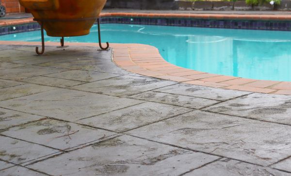 Stamped Patio Construction in Meridian