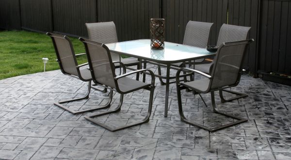 Backyard Concrete Stamping in Meridian