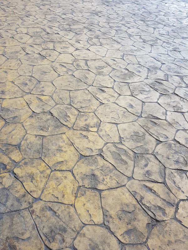 Completed Stamped Concrete Driveway